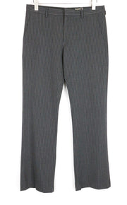 RICHMOND X Men's Trousers 48 Striped Grey Zip-Fly Chino Styled Classic Pocketed