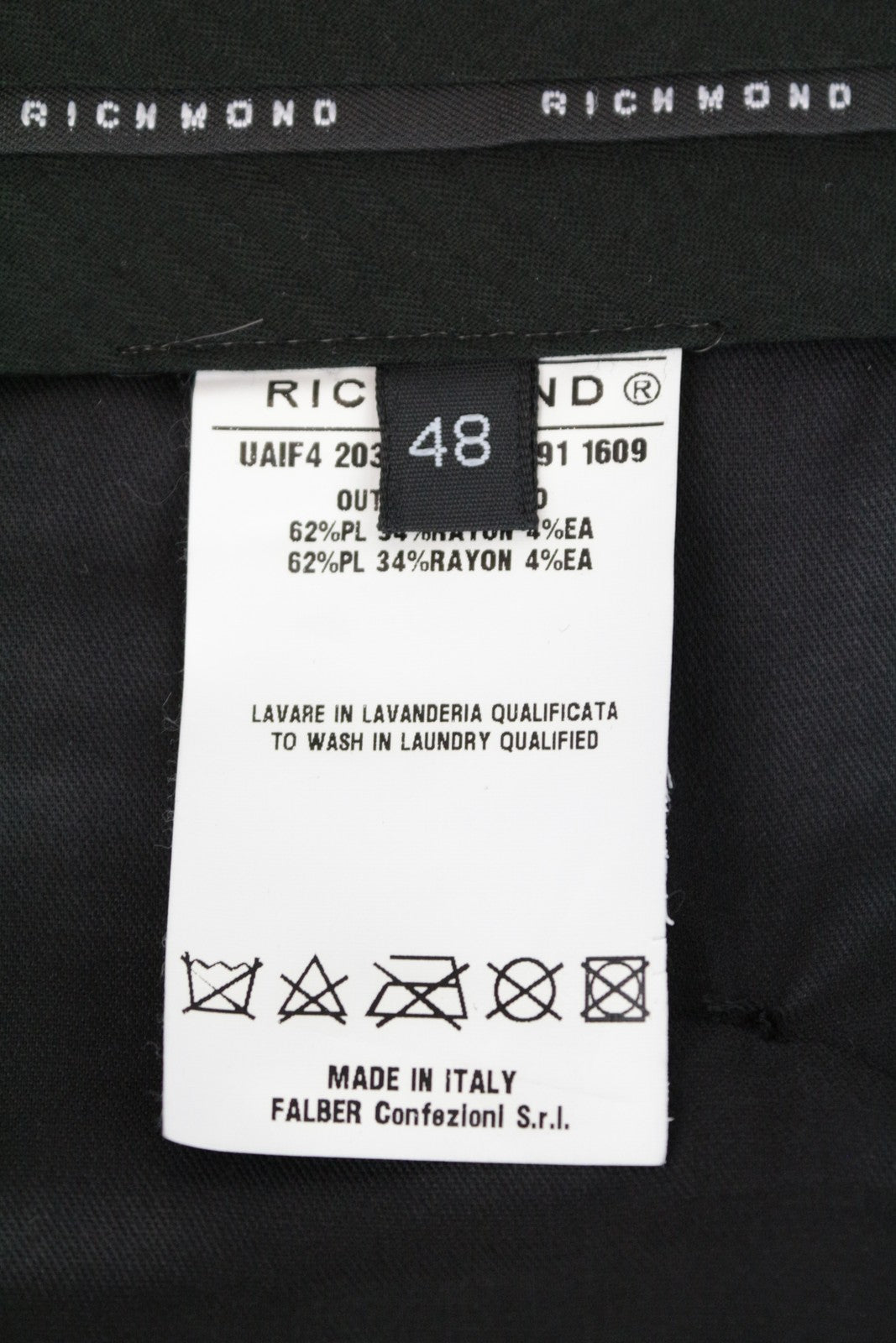 RICHMOND X Men's Trousers 48 Striped Grey Zip-Fly Chino Styled Classic Pocketed