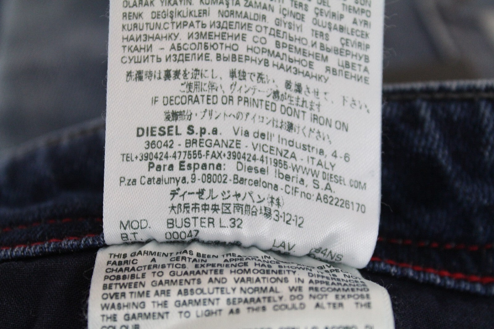 DIESEL Buster 084NS Mens Jeans W28/L32 Classic Slim  Tapered Blue Stretch