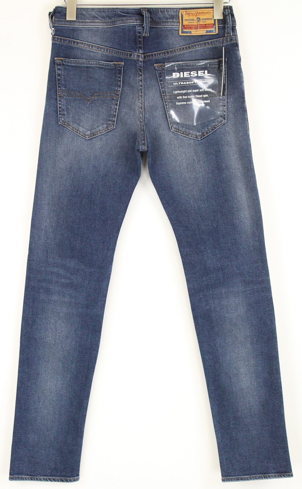 DIESEL Buster 084NS vyriški džinsai W28/L32 Classic Slim Tapered mėlyni tamprūs 