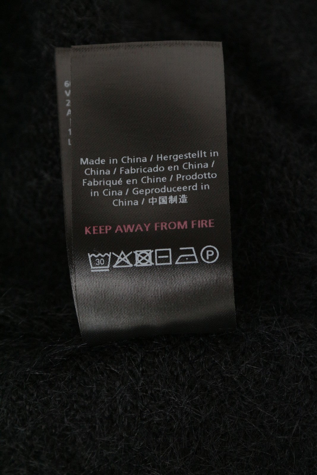 DENHAM Nikko moteriškas megztinis L dydžio vilnos mišinio megztinis minkštas, laisvas, juodas 