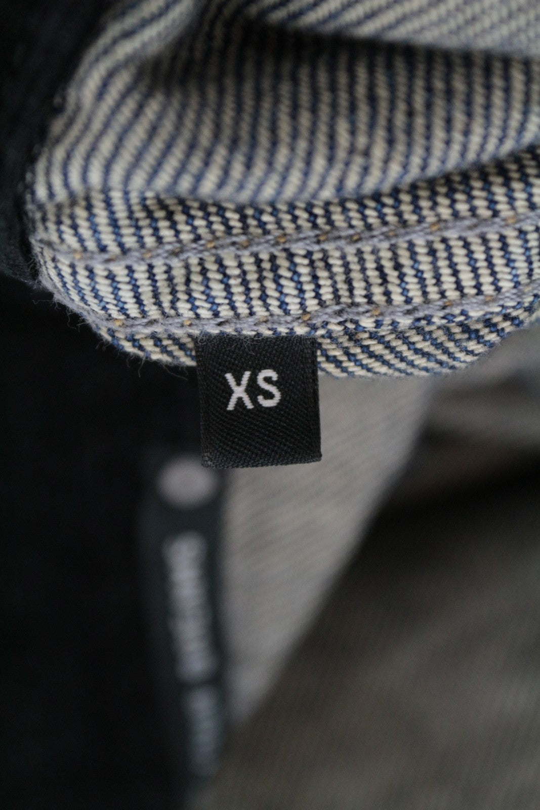 REPLAY Women's Jacket XS Washed Out Denim Short Length Black Collar Distressed