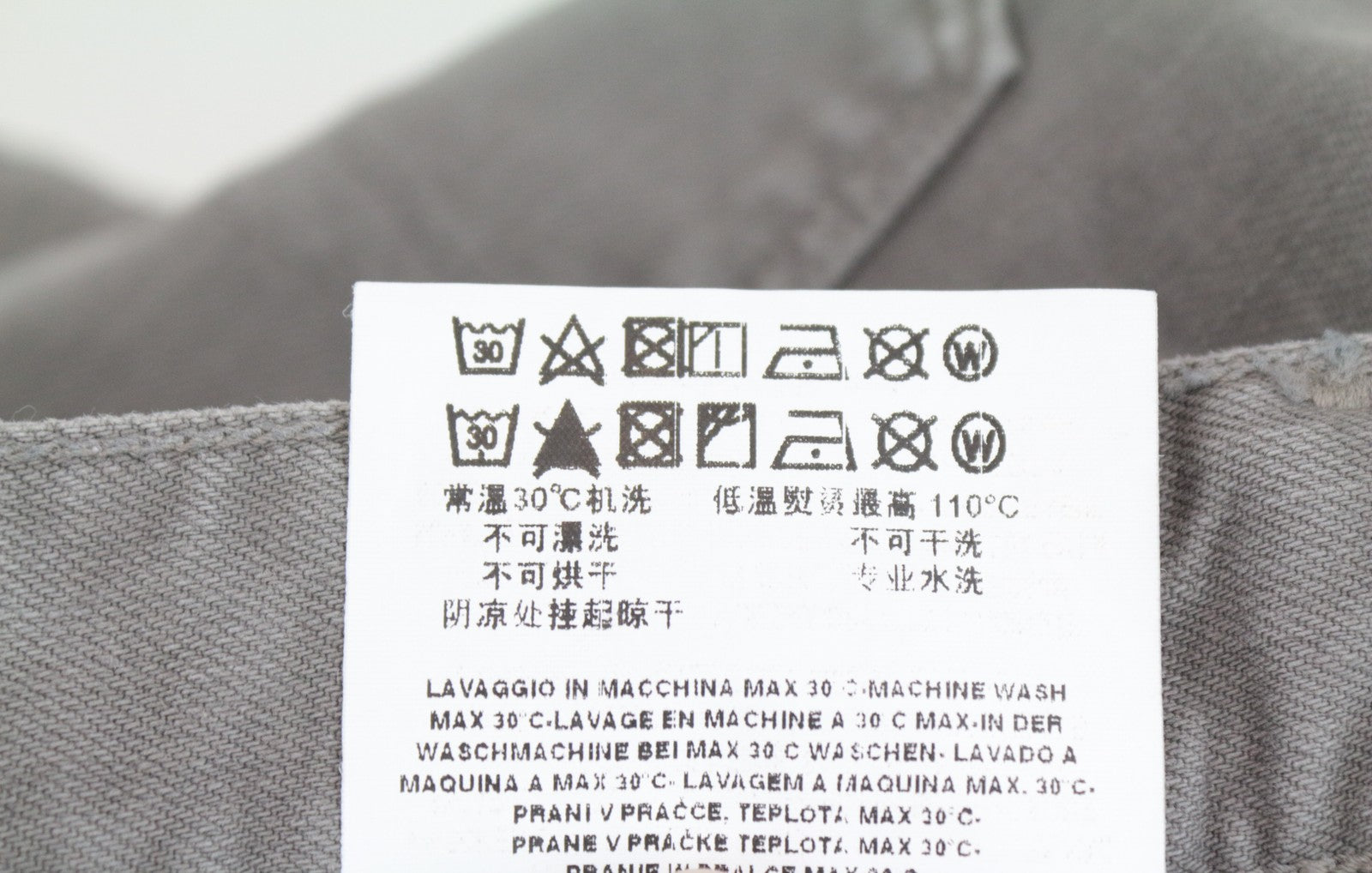 REPLAY Anbass vyriški džinsai W29/L32 su užtrauktuku ir tampriu džinsu, plono kirpimo, šviesiai pilki 