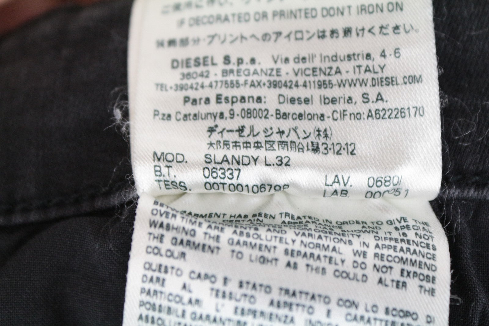 DIESEL Slandy 0680I Women's Jeans W32/L32 Slim Skinny Washed Black Denim