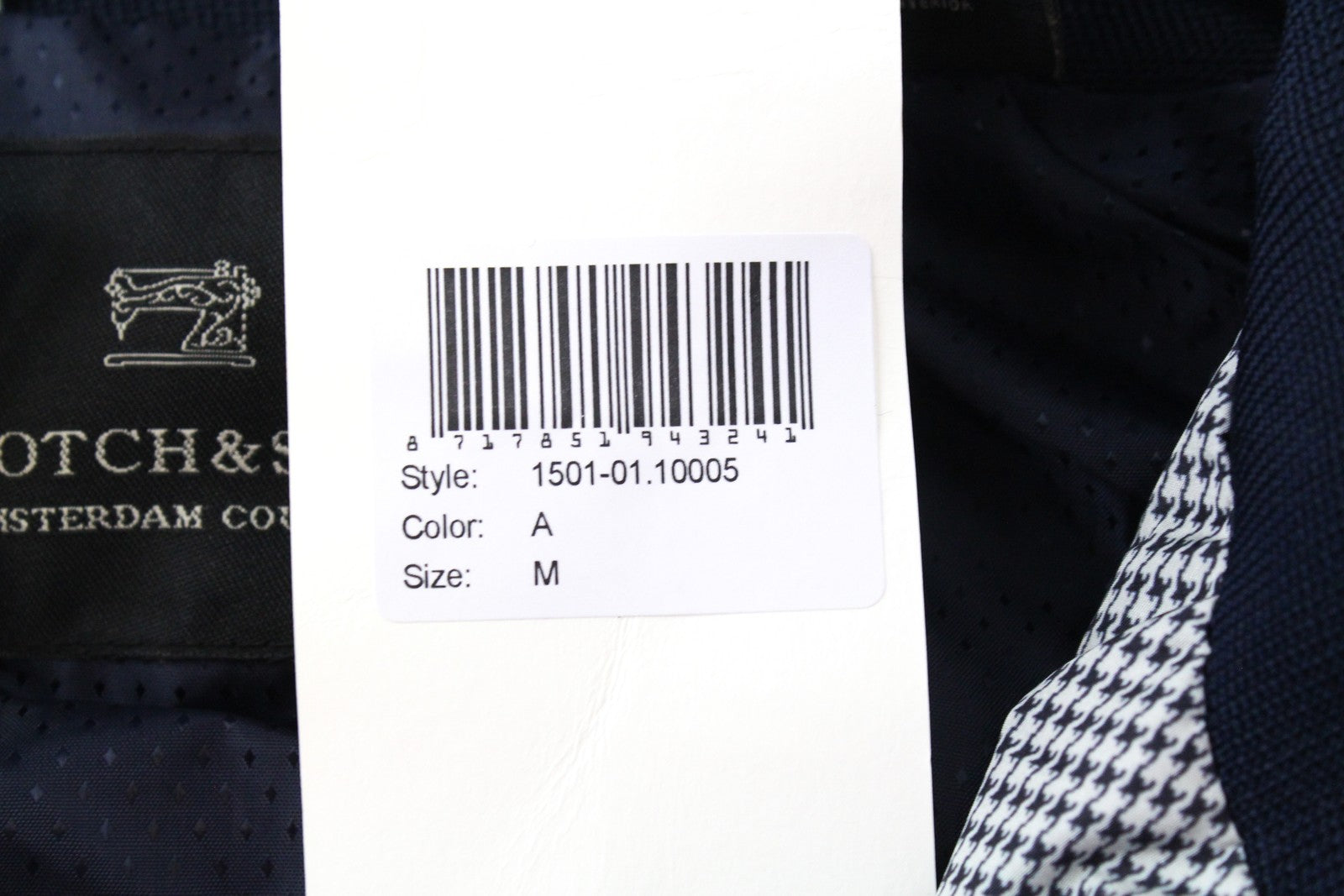 SCOTCH &amp; SODA Couture švarkas M vyriškas pilkas paltas su pamušalu ir raštuotu raštu 