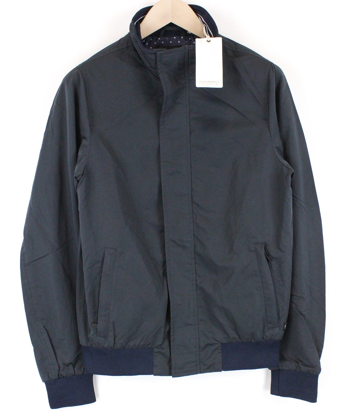 SCOTCH & SODA  Couture Navy Jacket S Lined Lightweight Long Sleeve for Mens