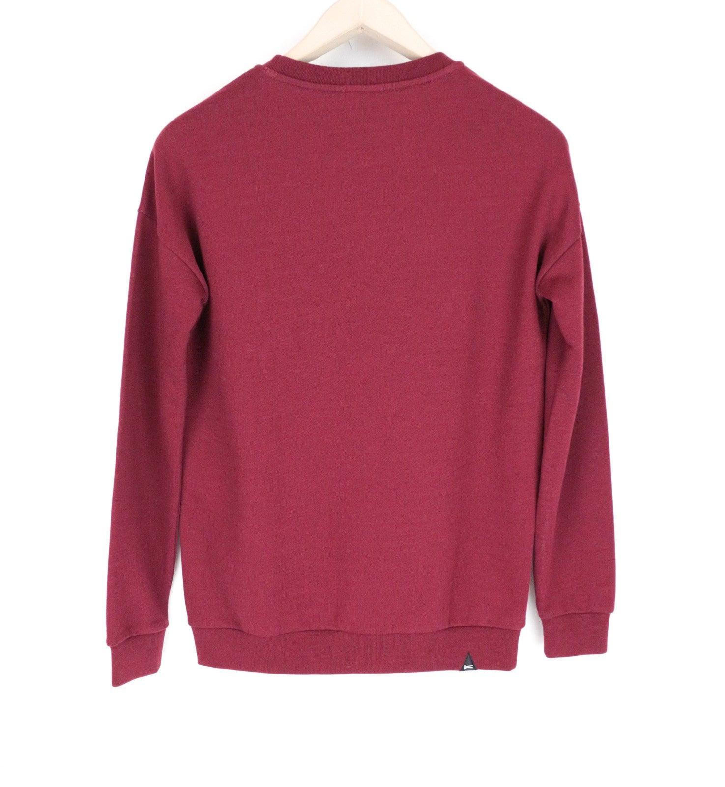 DENHAM Hummingbird moteriškas džemperis ilgomis rankovėmis, siuvinėtas bordo spalvos, 2XS dydžio 