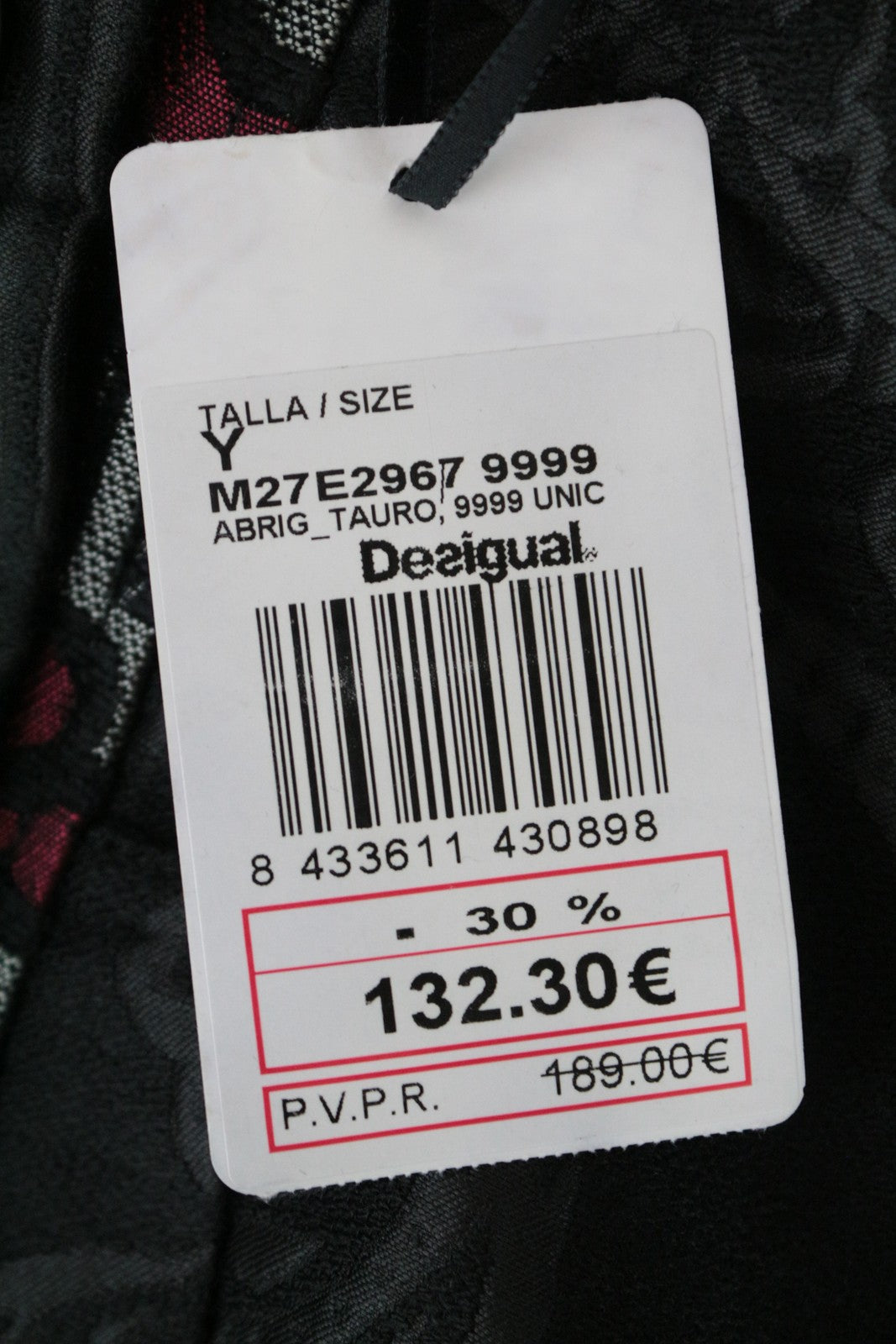 DESIGUAL Abrig Tauro moteriškas paltas ~36 abstrakčių raštų vidutinio ilgio dvieilis 