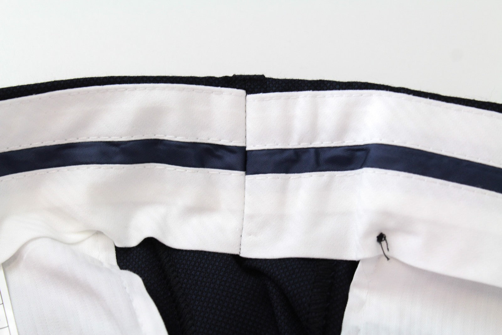 SUITSUPPLY UK40S Navy Pleated  Wool Classic Classic Trousers