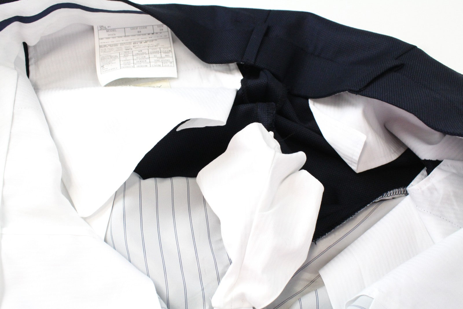 SUITSUPPLY UK40S Navy Pleated  Wool Classic Classic Trousers