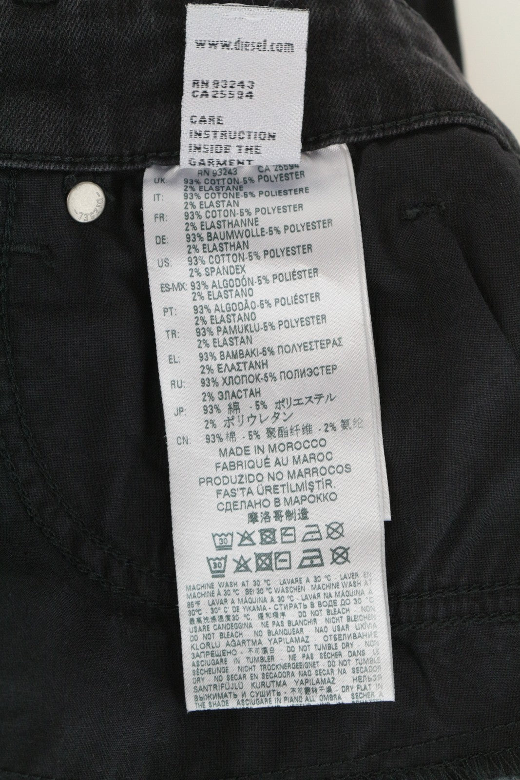 DIESEL Slandy 069GI Women's Jeans W30/L32 Grey Slim Skinny Distressed Aged Look