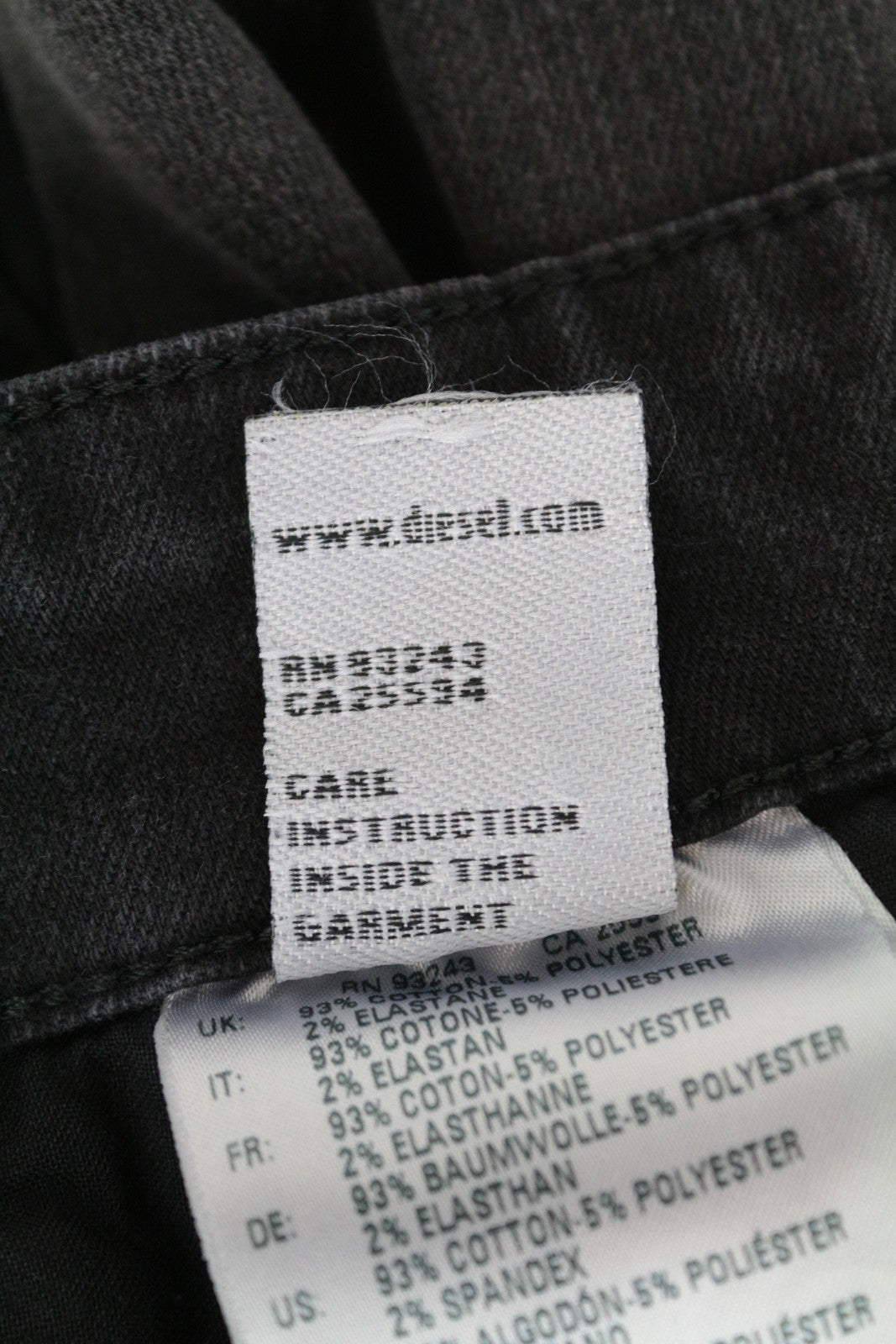 DIESEL Slandy 069GI moteriški džinsai W30/L32 Slim Skinny, dirbtinio tamprumo, pilki 
