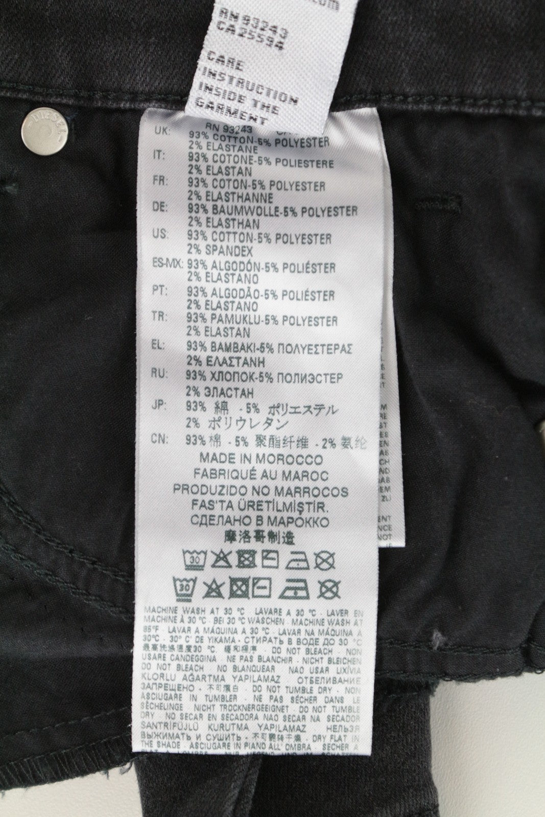 DIESEL Slandy 069GI moteriški džinsai W30/L32 Slim Skinny, dirbtinio tamprumo, pilki 