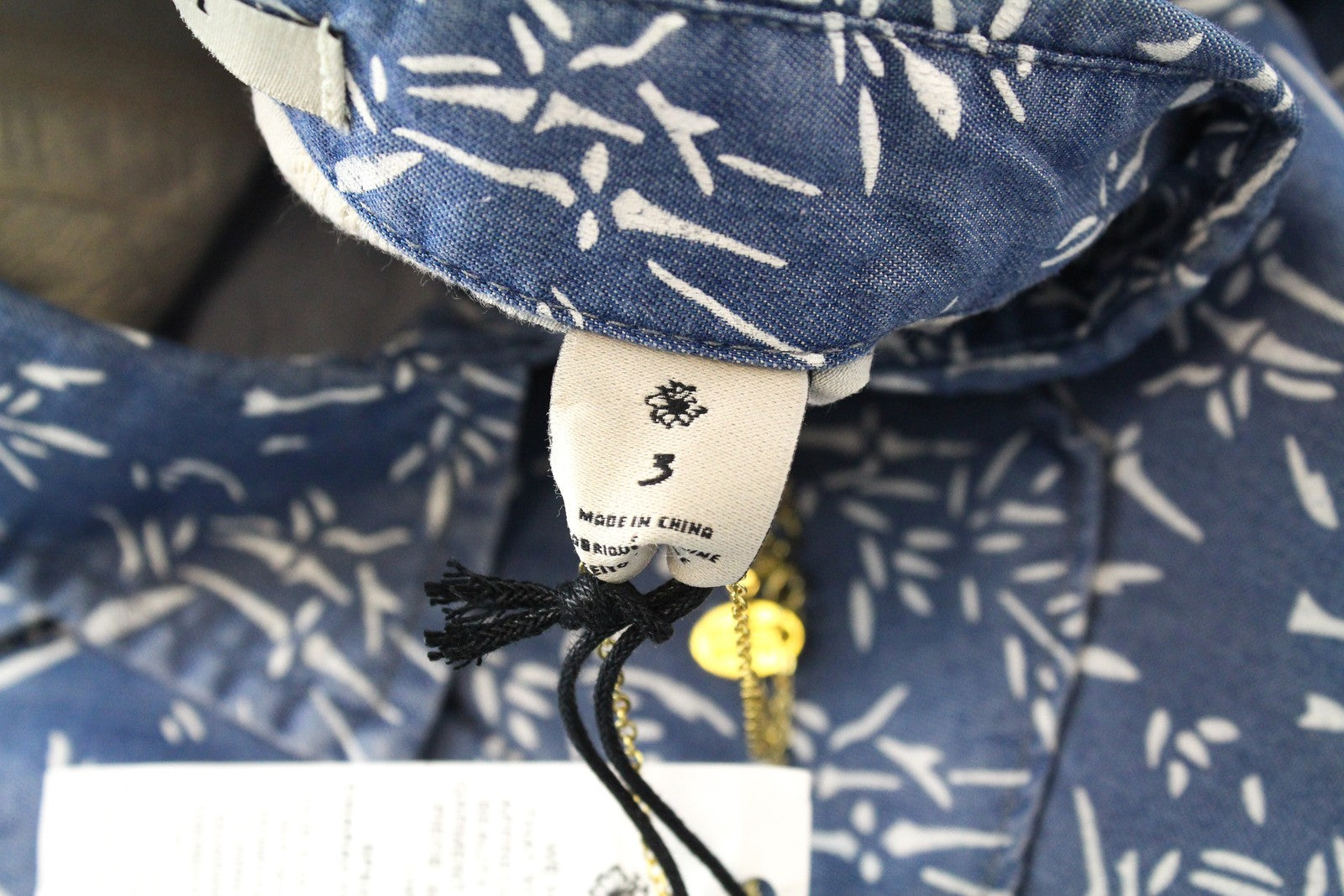 MAISON SCOTCH moteriški marškinėliai L dydžio, mėlyni, ilgomis rankovėmis, raštuoti 