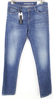 DENHAM Sally W28/L32 tiesūs džinsai mėlyni, tamprūs, skalbti moteriški