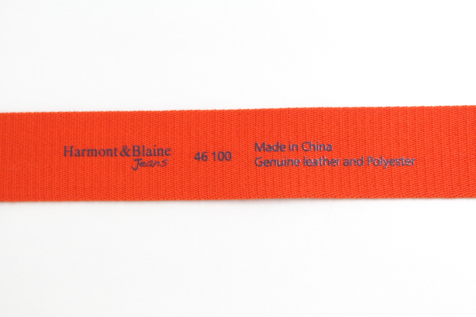 HARMONT &amp; BLAINE 100 cm oranžinis diržas kvadratiniais galais smėlio spalvos odinis stilius 