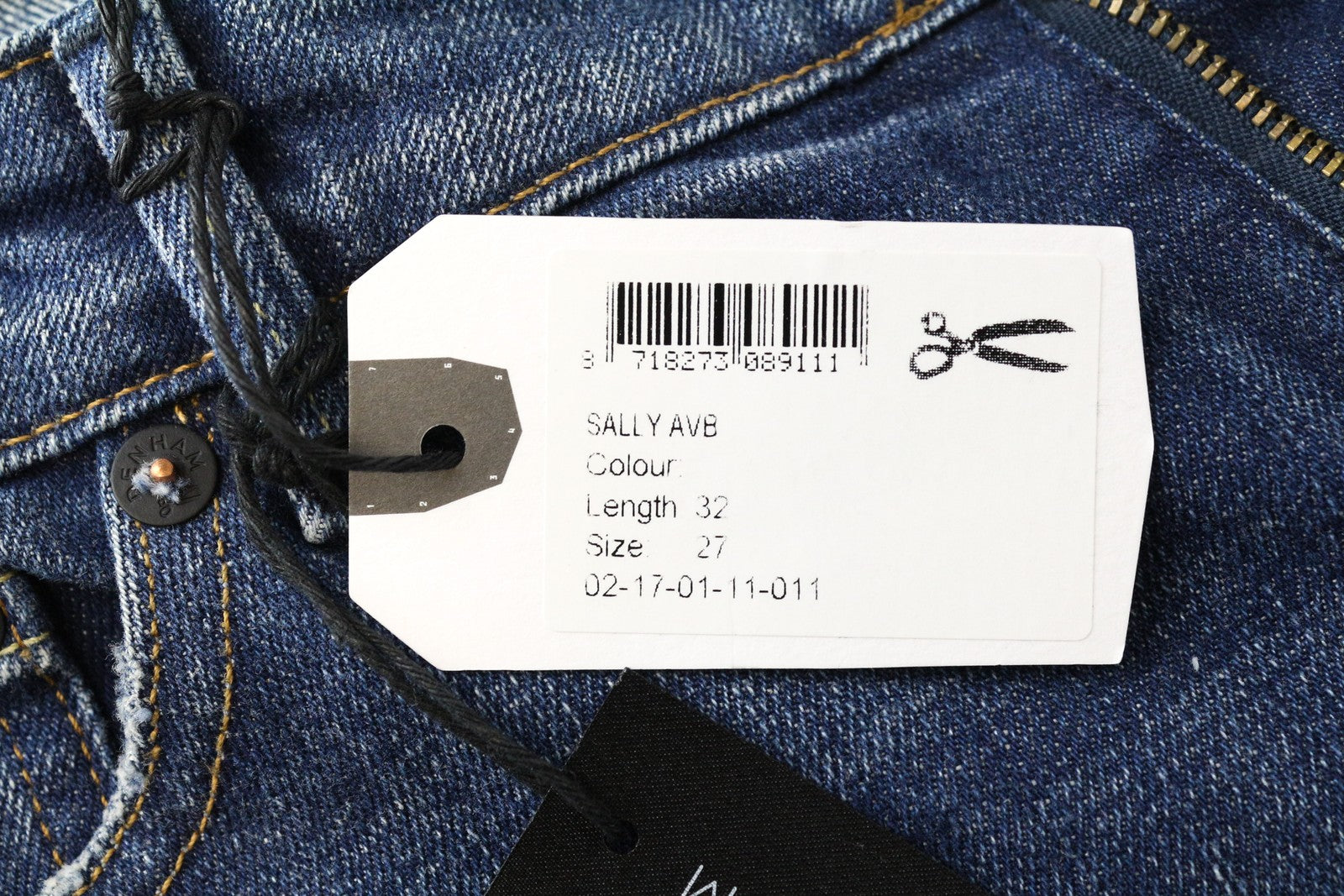 DENHAM Sally W27/L32  Stretch Jeans Washed Blue Straight  Womens