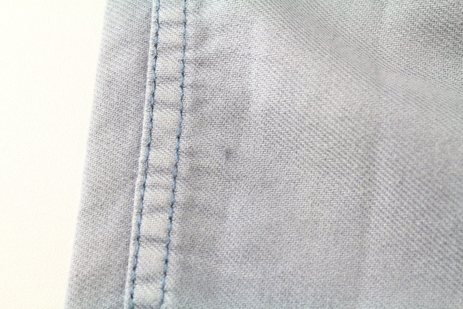 DENHAM Bonnie Jeans W23/L28 Blue Flared Linen  Washed Aged Look Painted