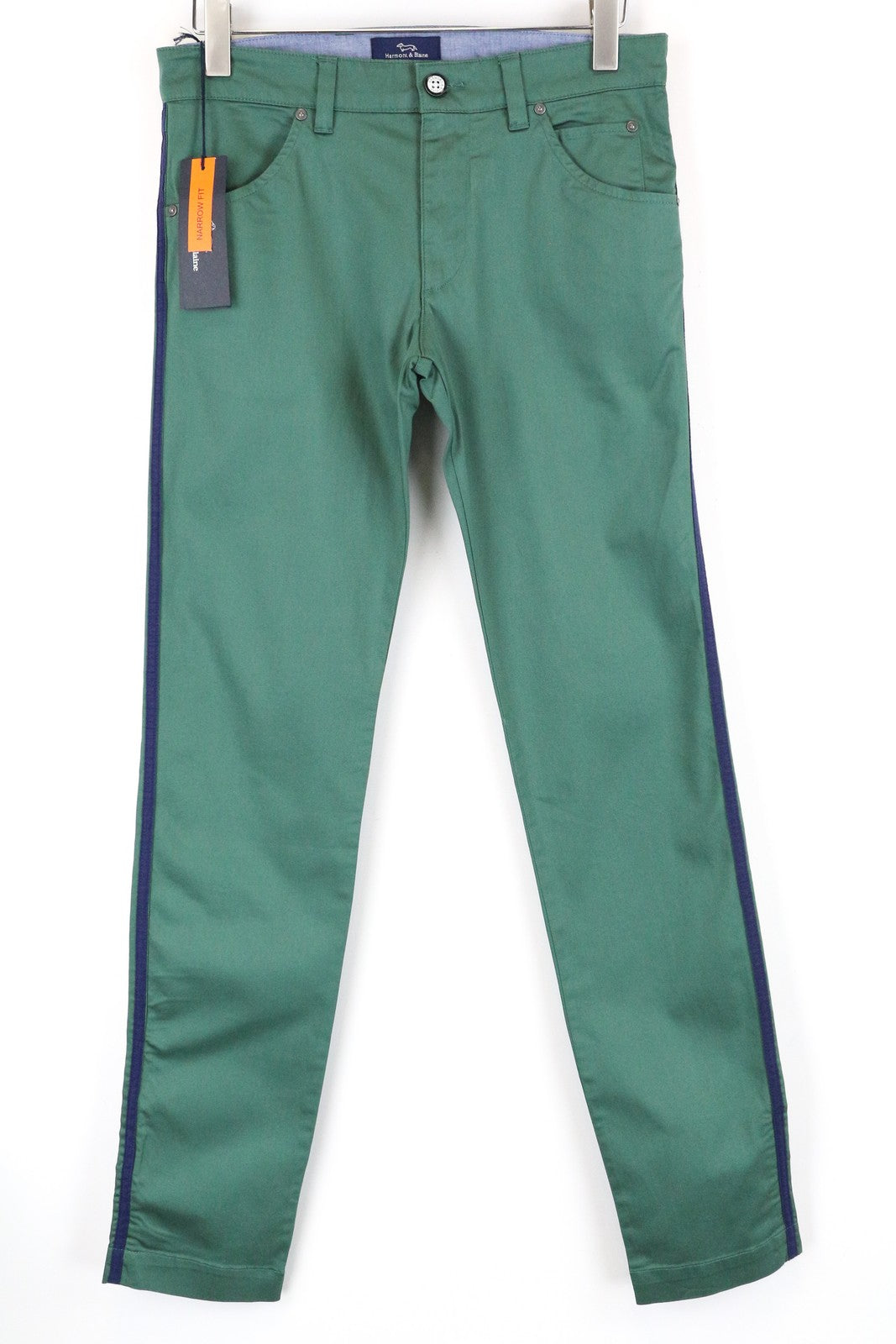 HARMONT & BLAINE Brown Slim Mens Pants 44 Stretch  Zip Style