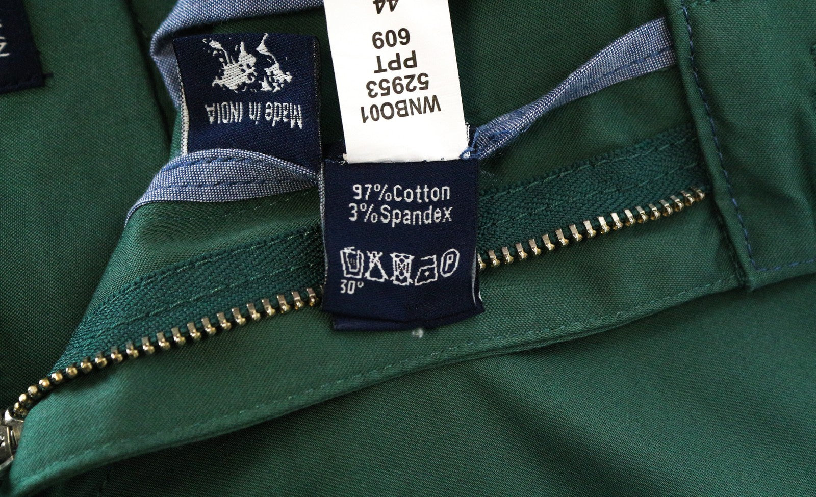 HARMONT & BLAINE Brown Slim Mens Pants 44 Stretch  Zip Style