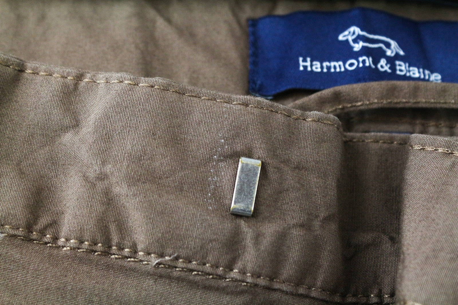 HARMONT & BLAINE Slim Brown Trousers 52 Mens  Stretch Everyday