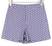 SUITSUPPLY raštuoti vasariniai moteriški šortai su užtrauktuku, mėlynomis ir raudonomis kišenėmis, 34 colių įstrižainė 