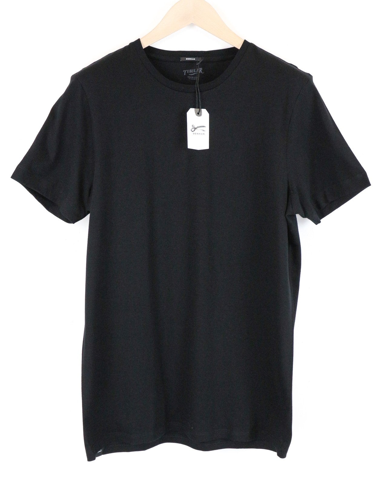 DENHAM Black  Tee M Womens  Short Sleeve Tubular Basic
