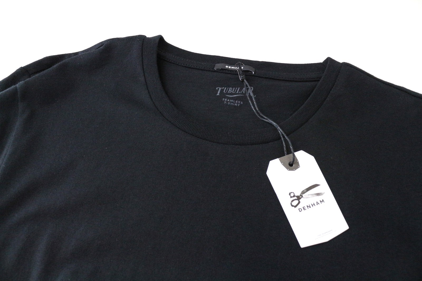 DENHAM Tubular T-Shirt S Womens Black  Short Sleeve Simple Style