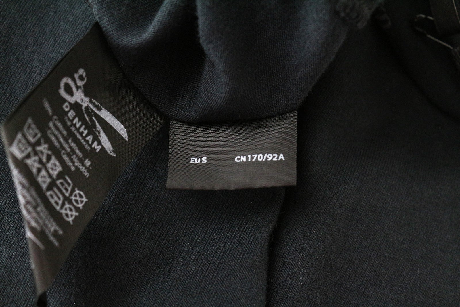 DENHAM Tubular  T-Shirt S Washed Black Short Sleeve Pullover