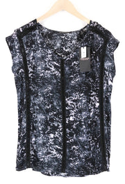 MAISON SCOTCH V formos iškirptės marškinėliai L dydžio pilki megztiniai be rankovių 