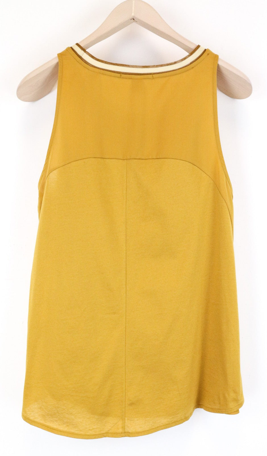 MAISON SCOTCH Pullover Tee M Mustard Yellow Sleeveless Round Neck