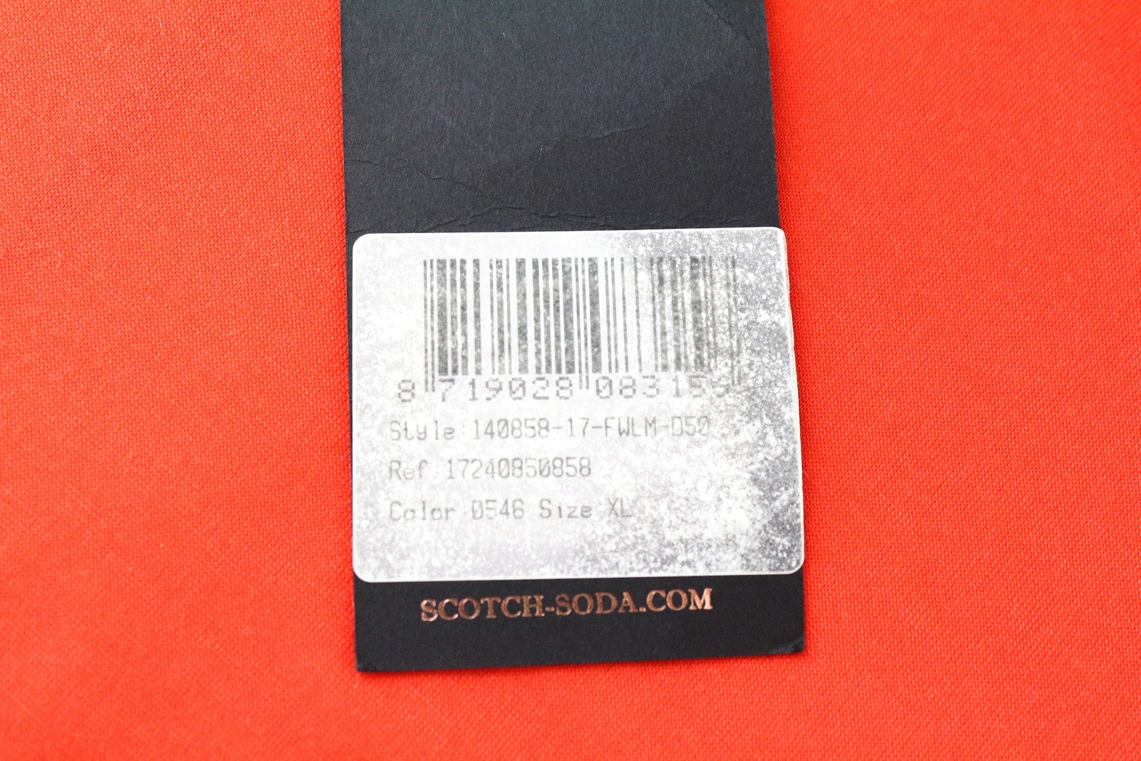 MAISON SCOTCH See-Through Tee XL Red Long Sleeve Round Neck Pullover