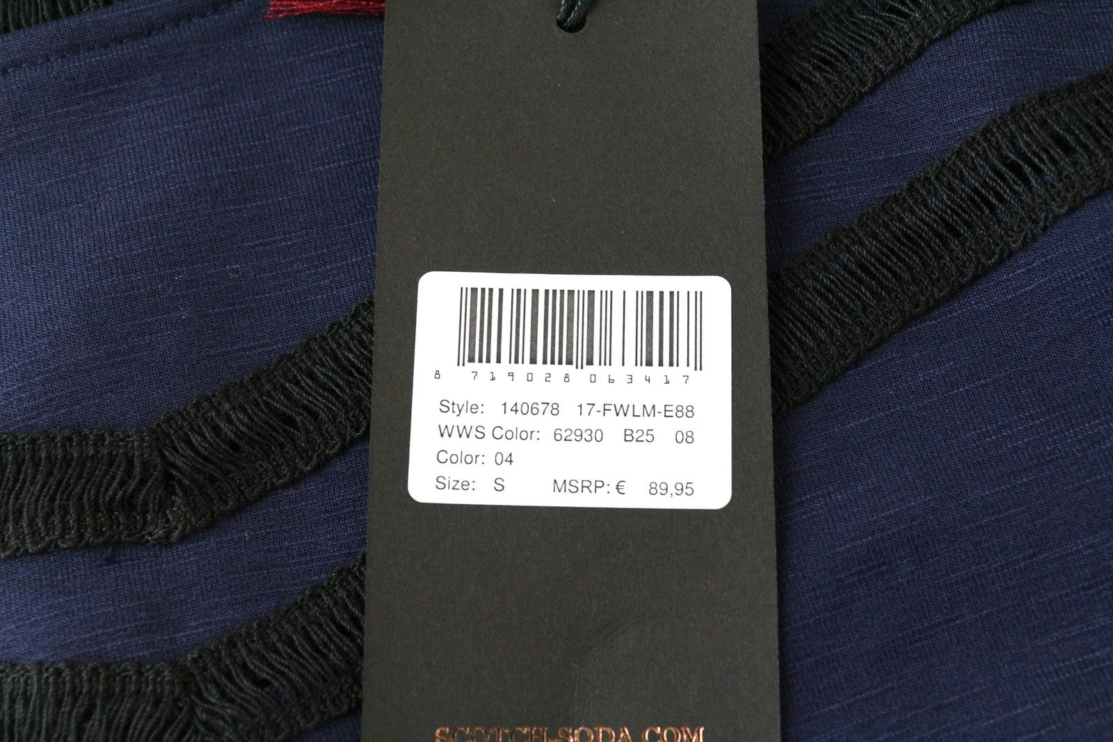 MAISON SCOTCH Navy Classic S Womens Zip Long Sleeve