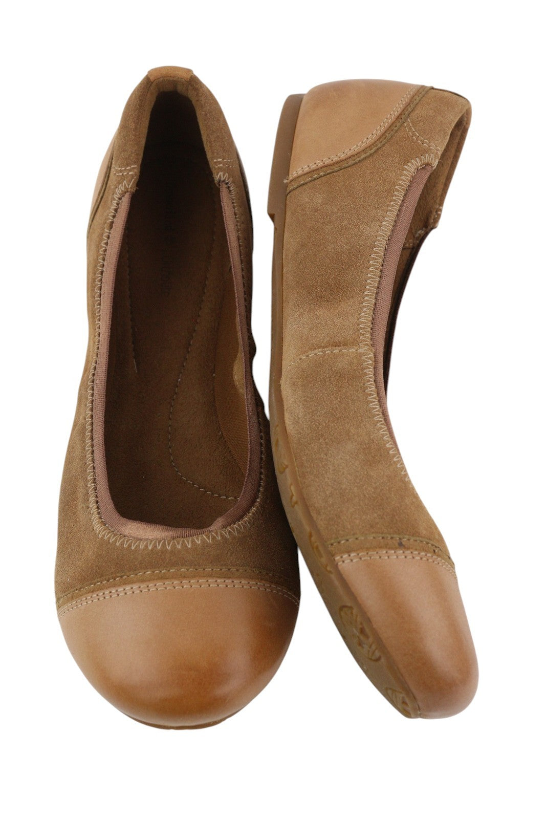 TIMBERLAND A19HK moteriški bateliai EU41/41.5 rudi odiniai bateliai be kulno, balerinos, Ortholite 