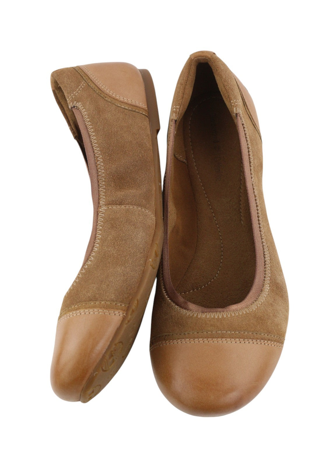 TIMBERLAND A19HK moteriški bateliai EU41/41.5 rudi odiniai bateliai be kulno, balerinos, Ortholite 