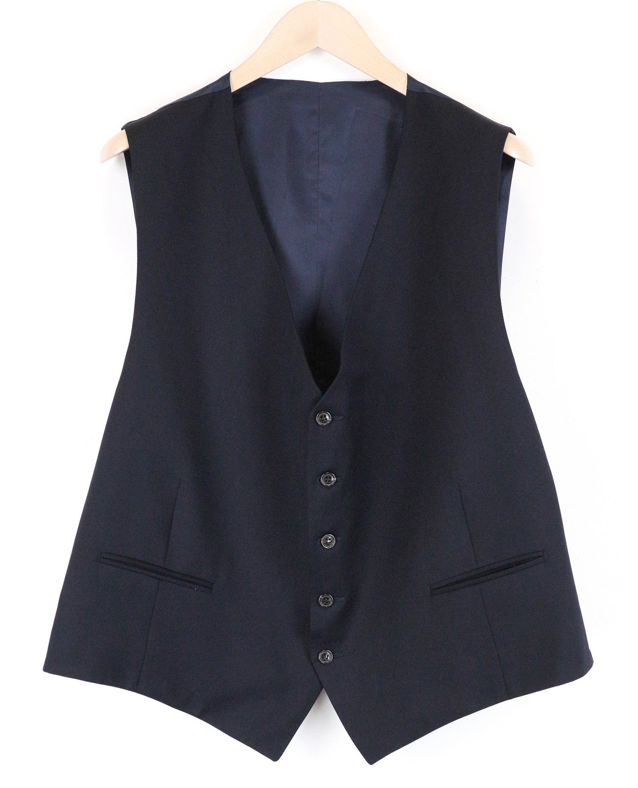 SUITSUPPLY Waistcoat UK52S Mens Navy  Wool Lined V-Neck