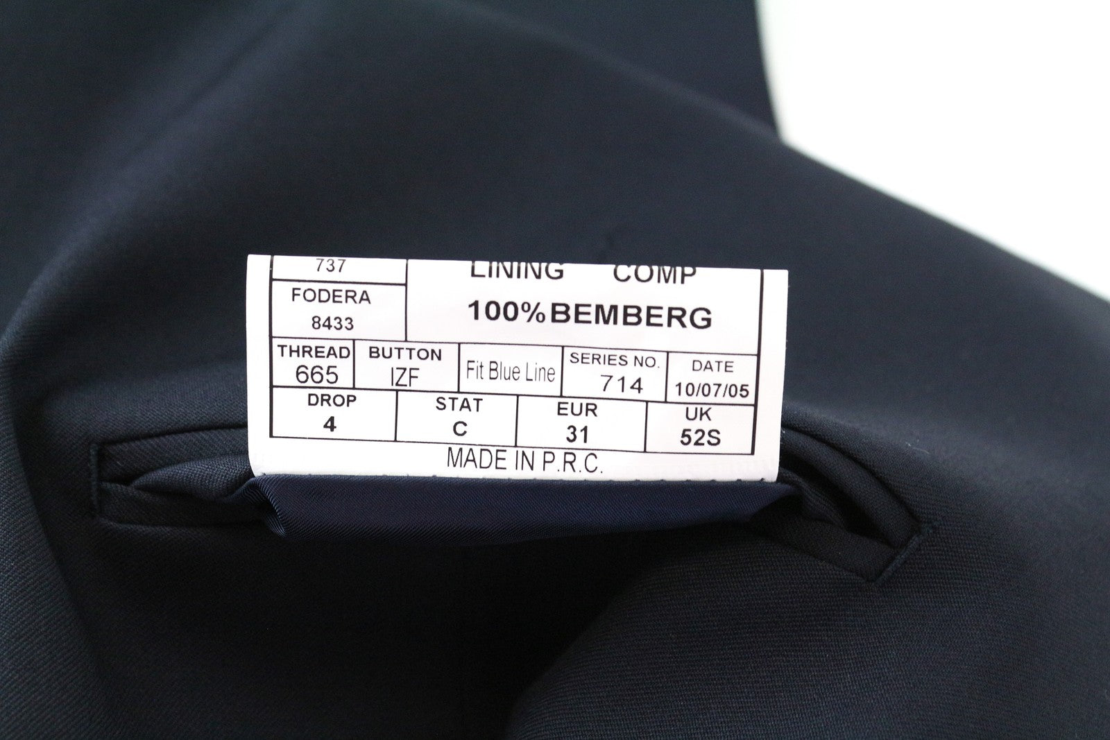 SUITSUPPLY Waistcoat UK52S Mens Navy  Wool Lined V-Neck