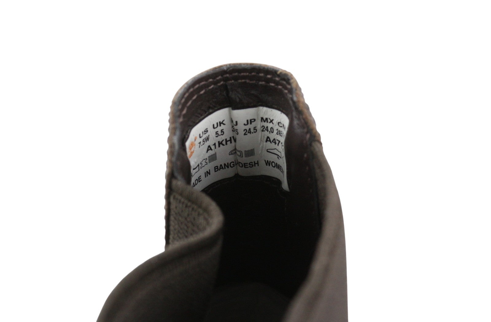 TIMBERLAND A1KHW moteriški aulinukai EU38/38.5 tamsiai rudi odiniai batai iki kulkšnies migdolų nosies. 