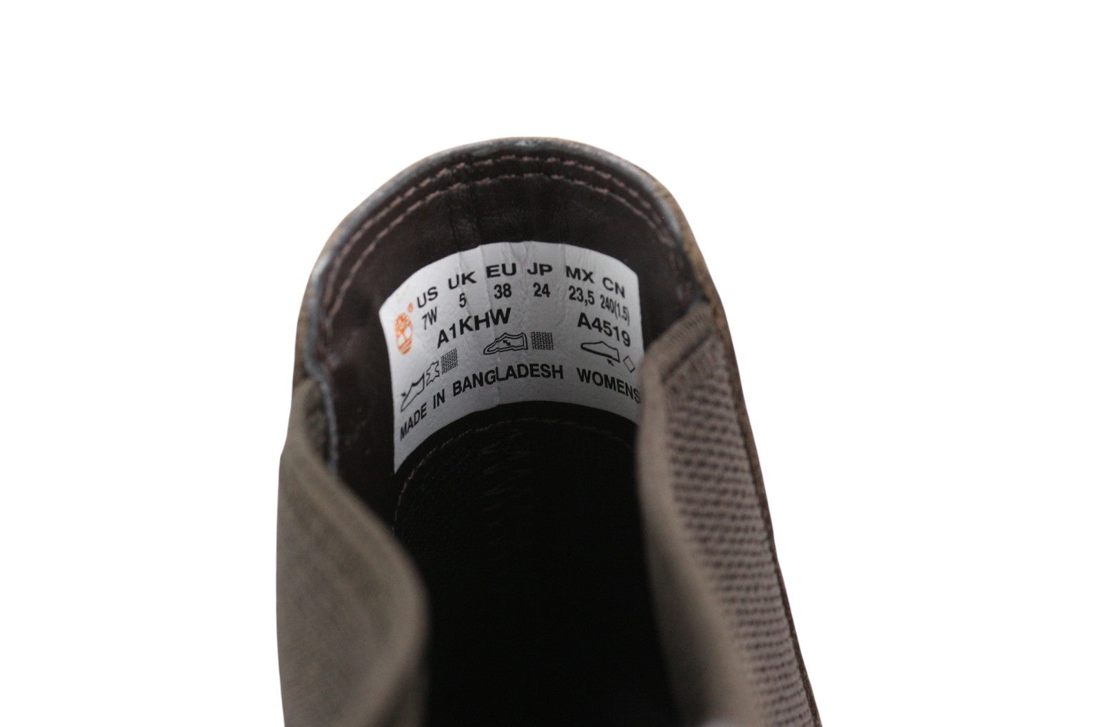 TIMBERLAND A1KHW moteriški aulinukai EU38/38.5 tamsiai rudi odiniai batai iki kulkšnies migdolų nosies. 