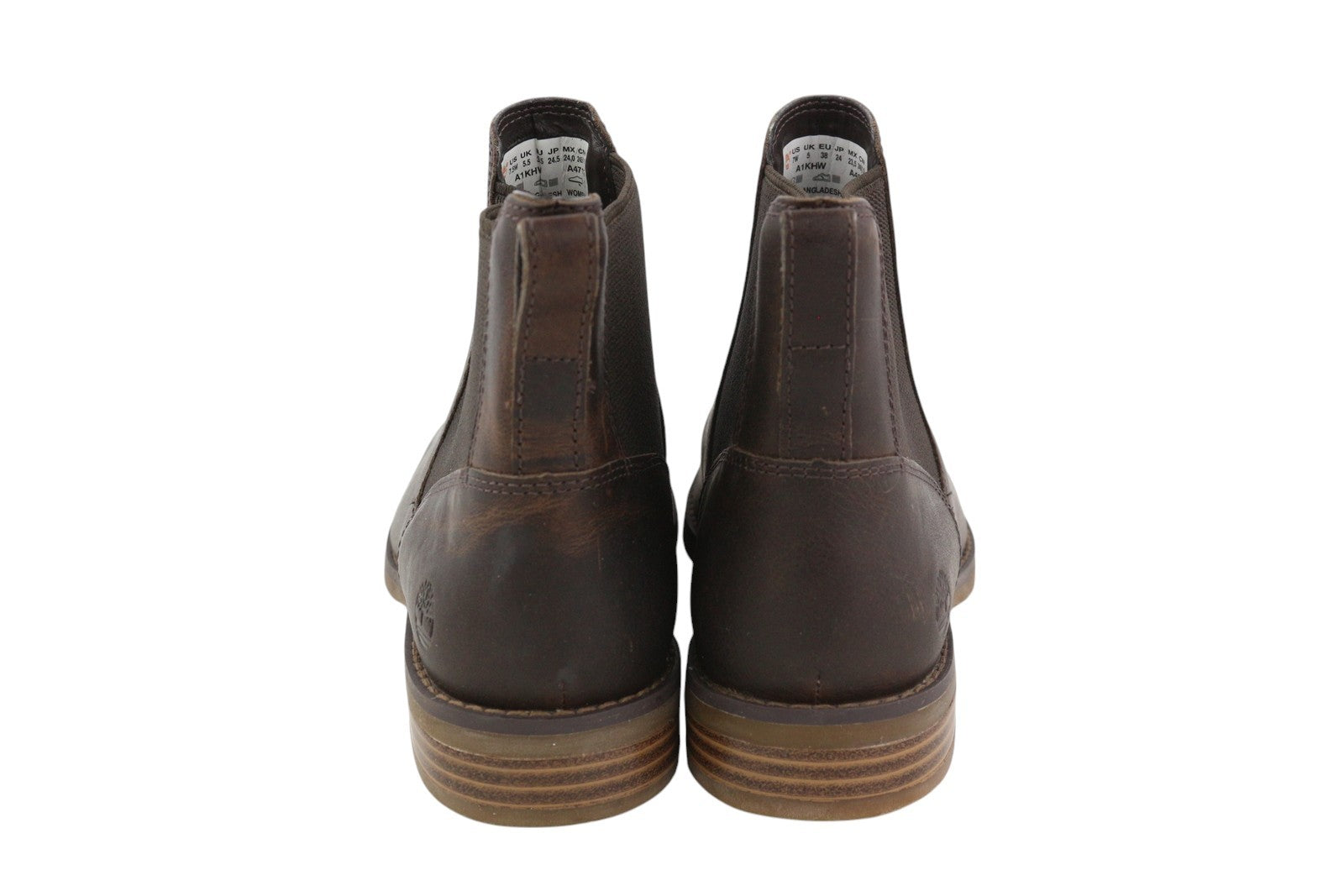 TIMBERLAND A1KHW moteriški aulinukai EU38/38.5 tamsiai rudi odiniai batai iki kulkšnies migdolų nosies. 