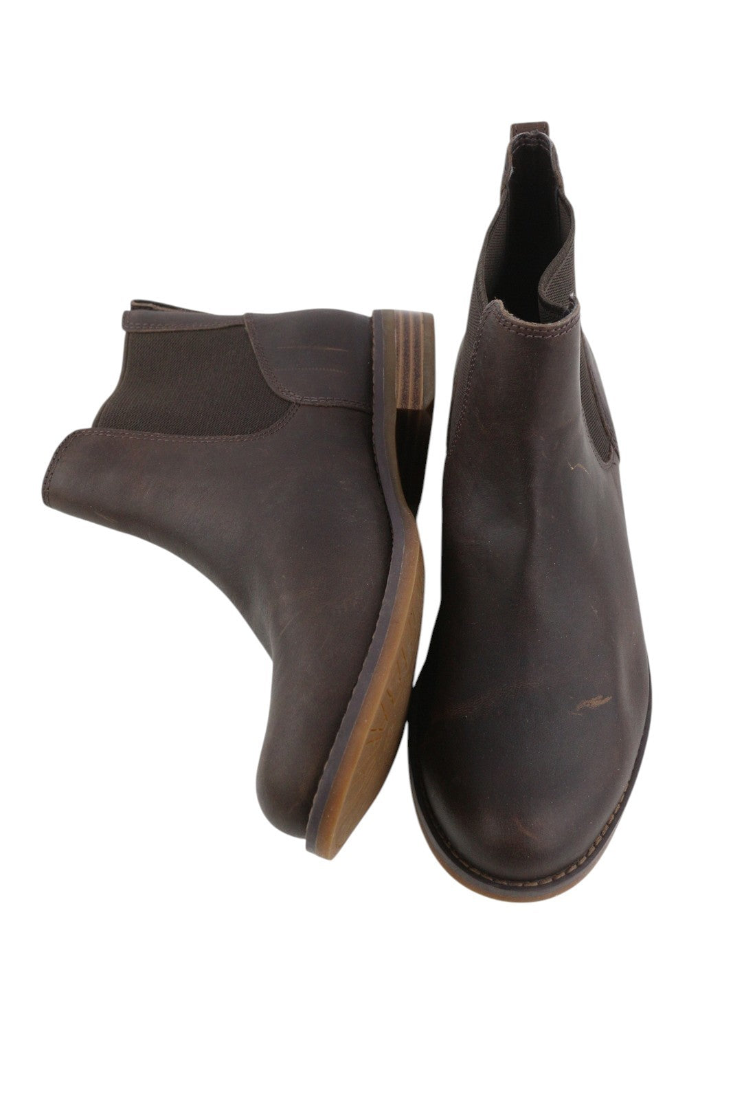 TIMBERLAND A1KHW moteriški aulinukai EU38/38.5 tamsiai rudi odiniai batai iki kulkšnies migdolų nosies. 