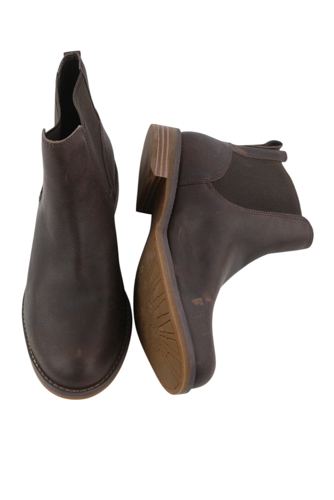 TIMBERLAND A1KHW moteriški aulinukai EU38/38.5 tamsiai rudi odiniai batai iki kulkšnies migdolų nosies. 