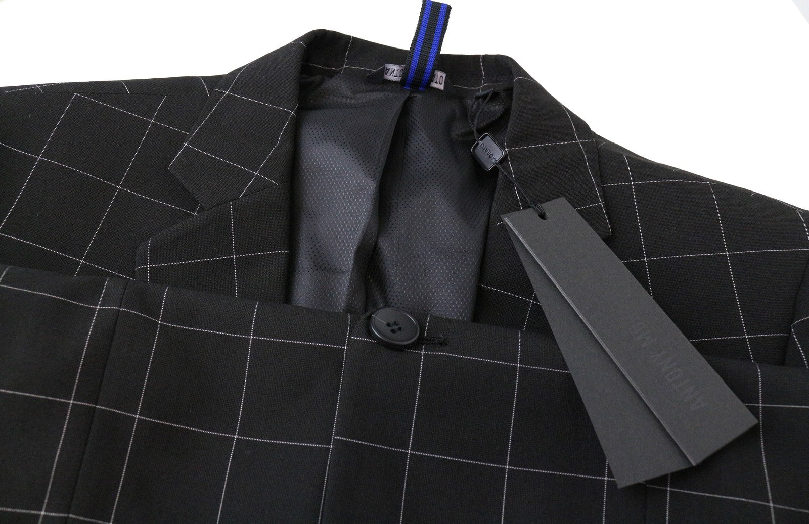 ANTONY MORATO vyriškas juodas švarkas M, plonas, languotas, vieneilis 