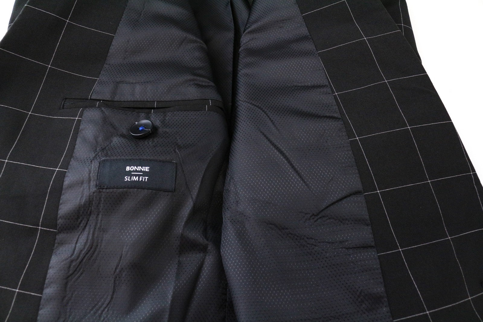 ANTONY MORATO vyriškas juodas švarkas M, plonas, languotas, vieneilis 