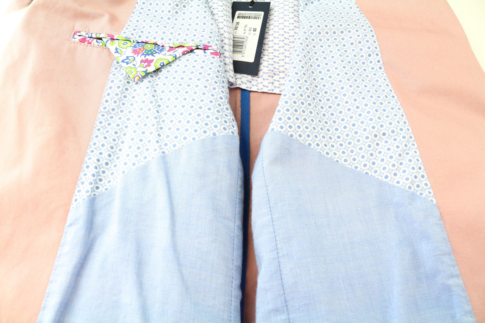 HARMONT &amp; BLAINE vyriškas rožinis švarkas be pamušalo, su ventiliacija, vienaeilis 