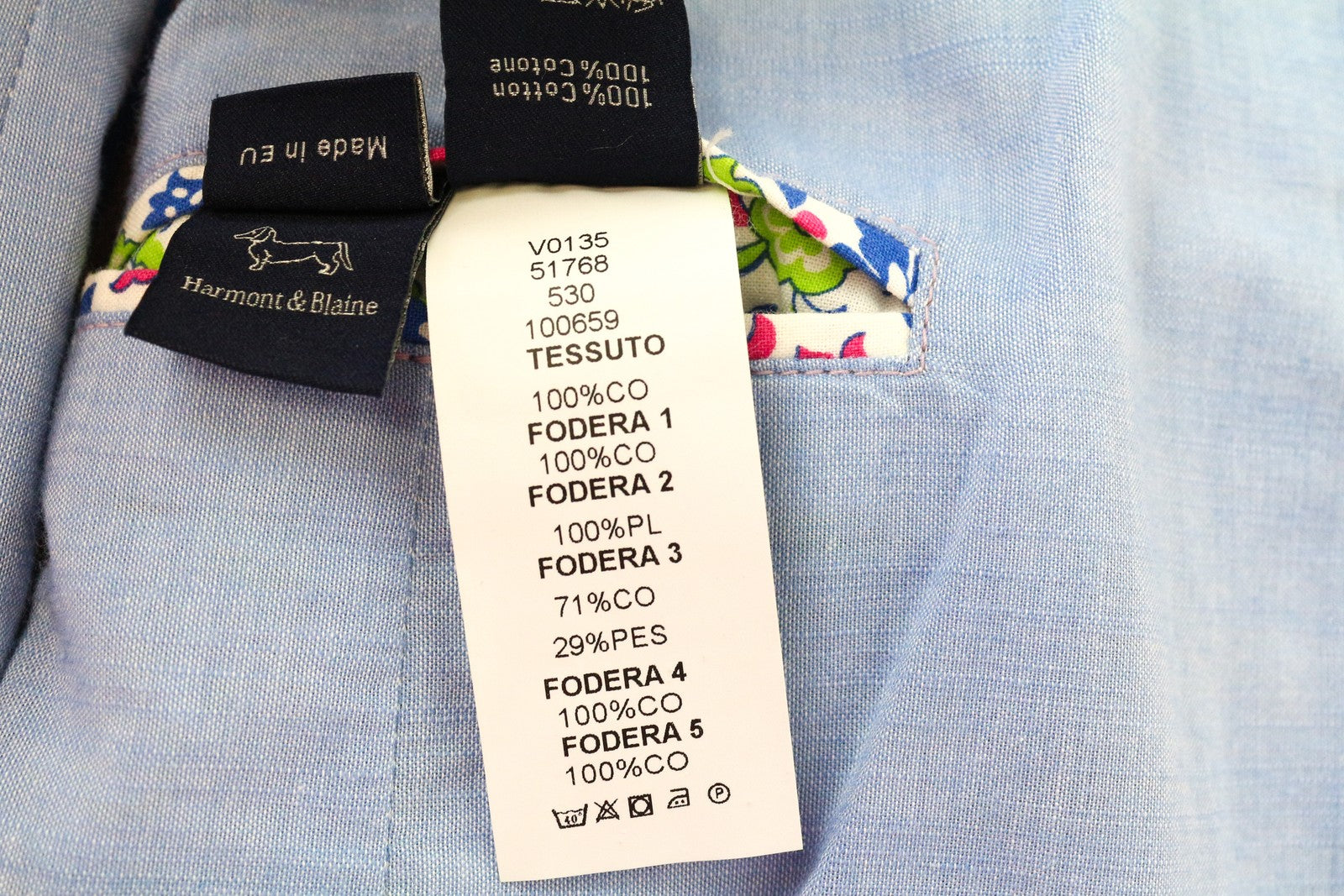 HARMONT &amp; BLAINE vyriškas rožinis švarkas be pamušalo, su ventiliacija, vienaeilis 