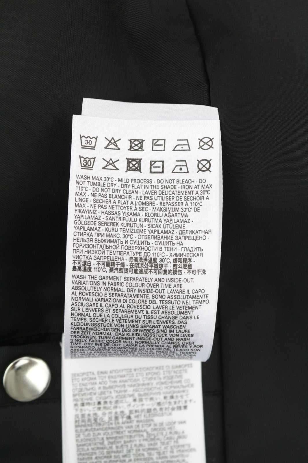 DIESEL J-Coal-New Print vyriška striukė S, juoda, dengta paminkštintomis spaudėmis, RRP 230 € 