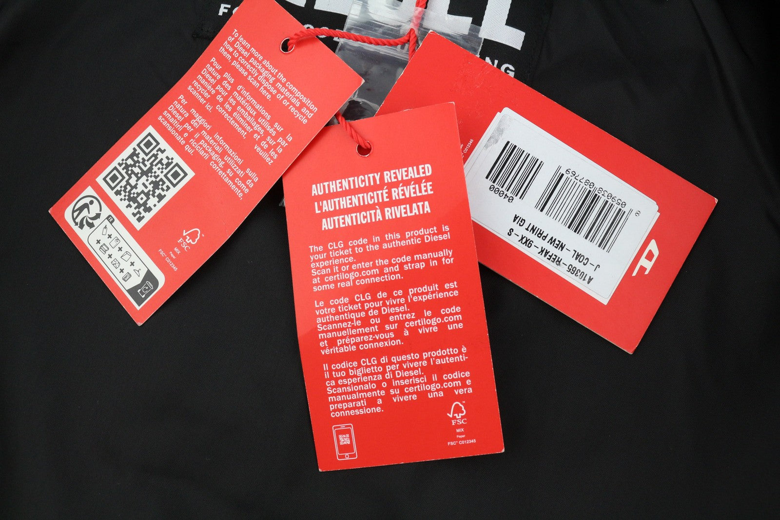 DIESEL J-Coal-New Print vyriška striukė S, juoda, dengta paminkštintomis spaudėmis, RRP 230 € 