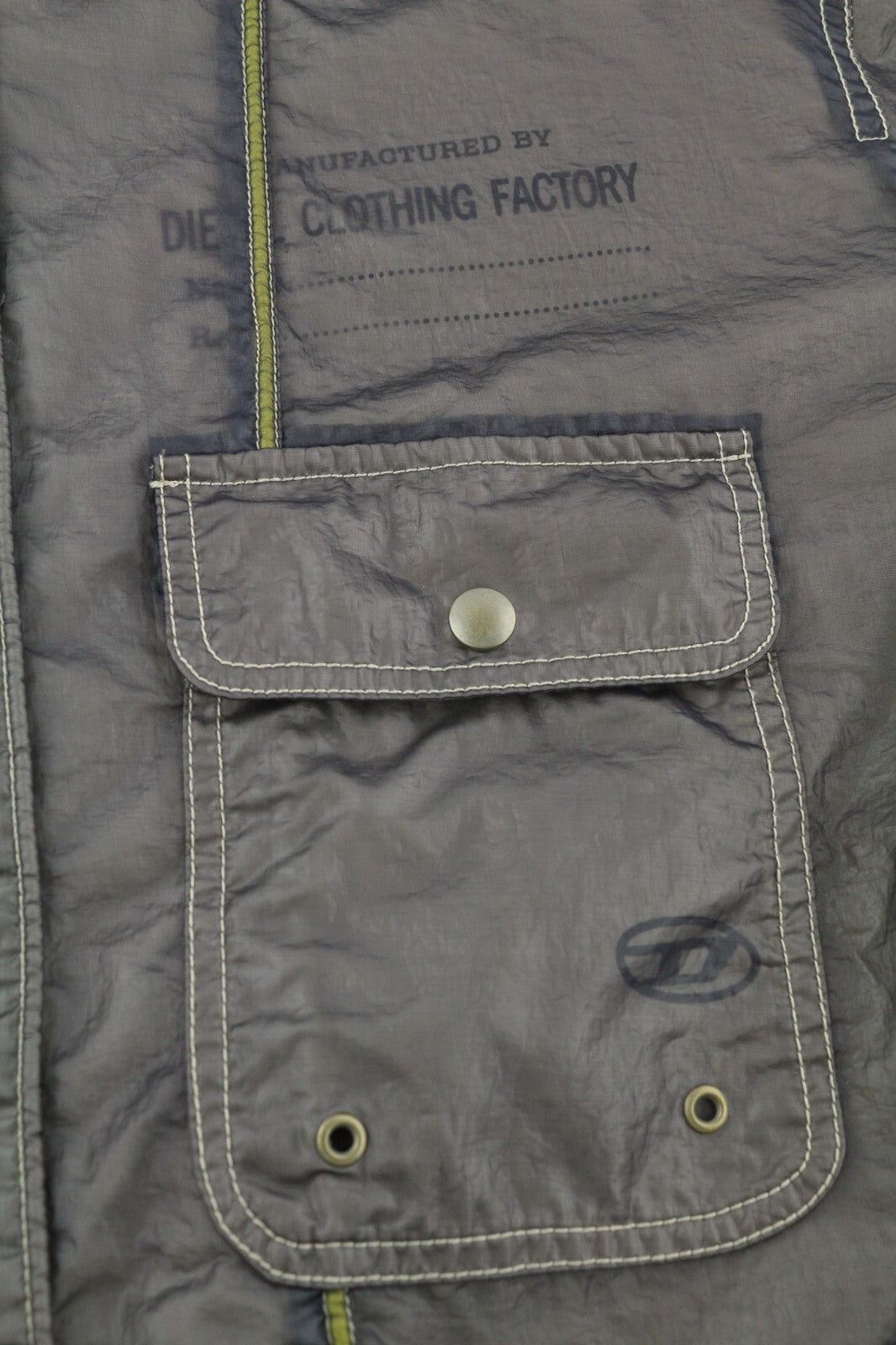 DIESEL S-U24 vyriška striukė su spaudėmis, dengta apykakle, RRP 275 € 