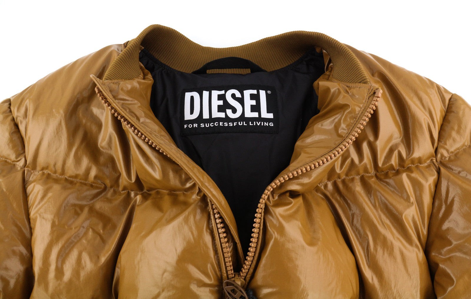DIESEL W-Sten vyriška striukė L, ruda, pūsta, ančių pūkų užpildu, dygsniuota, RRP 395 € 